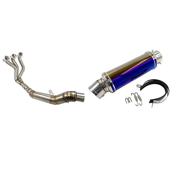Motorcycle Slip On Exhaust Pipe Front Middle Link Pipe For Yamaha XSR900 MT-09 For Tracer 900 GT MT09 FZ09 FJ 09