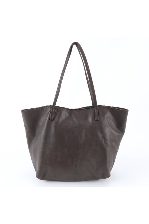 Pre-Owned Loewe Anagram Nappa Leather Tote Bag, Handbag, Shoulder Brown,...