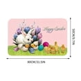 thumbnail image 1 of Easter Bunny Egg Decor Rug 100% Polyester Indoor Area Rug for Living Room Playroom Entryway Holiday Decor, 1 of 6
