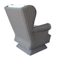 thumbnail image 4 of Padma's Plantation Wicker Patio Wing Swivel Chair in Kubu Gray, 4 of 5