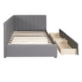 thumbnail image 4 of uhomepro Upholstered Twin Daybed with Roll Out Drawers, No Box Spring Needed, Gray Fabric, 4 of 11