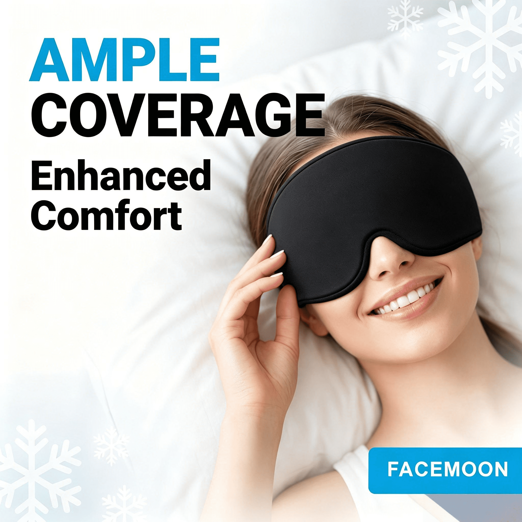 FACEMOON Comfort Cooling Eye Mask Weighted Design for Dark Circles Puffy Eyes Sleep Relaxation