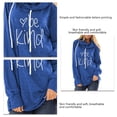 thumbnail image 4 of Suéter Informal Para Mujer, Con Cordón Sudaderas Con Capucha Informales Para Mujer Poliéster Suave Amigable Con La Piel Estampado De Moda Para La Vida Diaria ANGGREK Azul S, 4 of 5