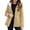 Khaki, variant on Winter Jacket for Womens Winter Padded Coat Lined Thick Warm Jacket Outerwear Windproof Coat Solid Color for Cold Weather Fashion New Keep Warm Jacket Black L