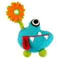 thumbnail image 2 of Hand Felted Blue Tooth Monster with Flower Global Groove, 2 of 2