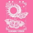 thumbnail image 2 of Girl's Lost Gods Cosmic Vibes Moths Tarot Graphic Cropped T-Shirt Light Pink X Small, 2 of 3