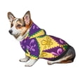 thumbnail image 6 of Goofa Mardi Gras4 Pattern Small Dog Sweater Hoodies Pet Grey Hooded Soft Fleece Sweatshirts with Pocket Fall Winter Puppy Cat Sweaters Warm Clothes-Large, 6 of 8