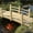 Natural, variant on HOMEDIARY Fir Wood Garden Bridge, Outdoor Arc Footbridge Walkway with Double Safety Railings, Decorative Pond Bridge Landscaping w/550lbs Capacity for Backyard Farm Garden Creek Pond Decor, Natural