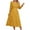 Yellow, variant on Wancir Women's Elegant Floral Long Sleeve Round Neck Smocked A-Line Flowy Tiered Maxi Dress