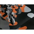 thumbnail image 4 of Ambesonne Camo Quilted Bedspread Set 3 Pcs, Modern Design, King Size, Orange Grey Black, 4 of 5
