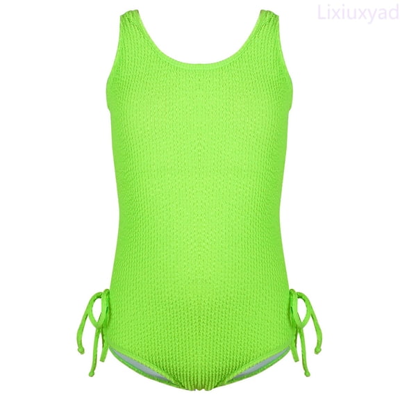 Lixiuxyad Toddler Girls Sleeveless Solid Beach Bathing Baby Suit Girls Swimwear Swimsuit,Swimsuits Sets Sizes 7-8 Years Green