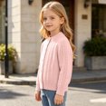 thumbnail image 6 of Auroural Girls Cardigan 7-8 Open Front Girls' Fall and Winter Knitted Cardigan Sweater Solid Color Casual Sweater Coat 2-13Years, 6 of 9