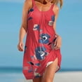 thumbnail image 2 of Vestido de verano para mujer, estampado, sin mangas, con escote redondo, sexy, informal, fluido, para la playa OAVQHLG3B Store  lin121212, 2 of 4