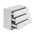 thumbnail image 3 of Hassch Modern Nightstand with 3 Drawers,End Table for Bedroom, Living Room, Office, 25.98"L x 13"W x 22.05"H, White, 3 of 7