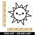 thumbnail image 2 of Smiling Sun Teacher Student Self-Inking Rubber Stamp Ink Stamper - Blue Ink - Large 1-1/2 Inch, 2 of 7