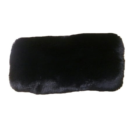 

NICEXMAS Faux Fur Hand Muffs Black Warm Faux Fur Winter Muffs for Men Girls