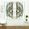 thumbnail image 2 of YUSDECOR Head of the Sloth Window Curtain Kitchen Curtain 26x39 inch,Two Piece, 2 of 3