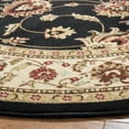 thumbnail image 5 of SAFAVIEH Lyndhurst Miah Floral Border Area Rug, Black/Ivory, 5'3" x 5'3" Round, 5 of 7