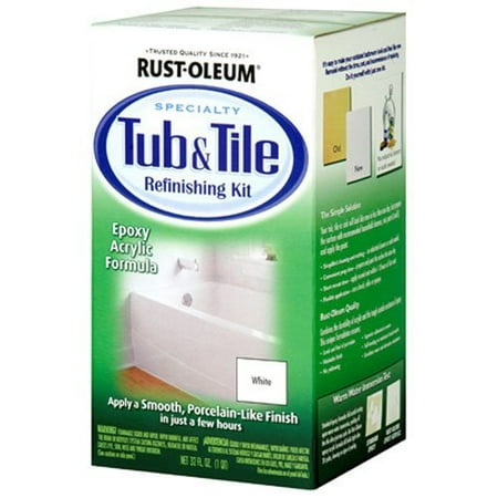 Rust-Oleum 7860519 Tub And Tile Refinishing 2-Part Kit, (Best Bathtub Refinishing Products)