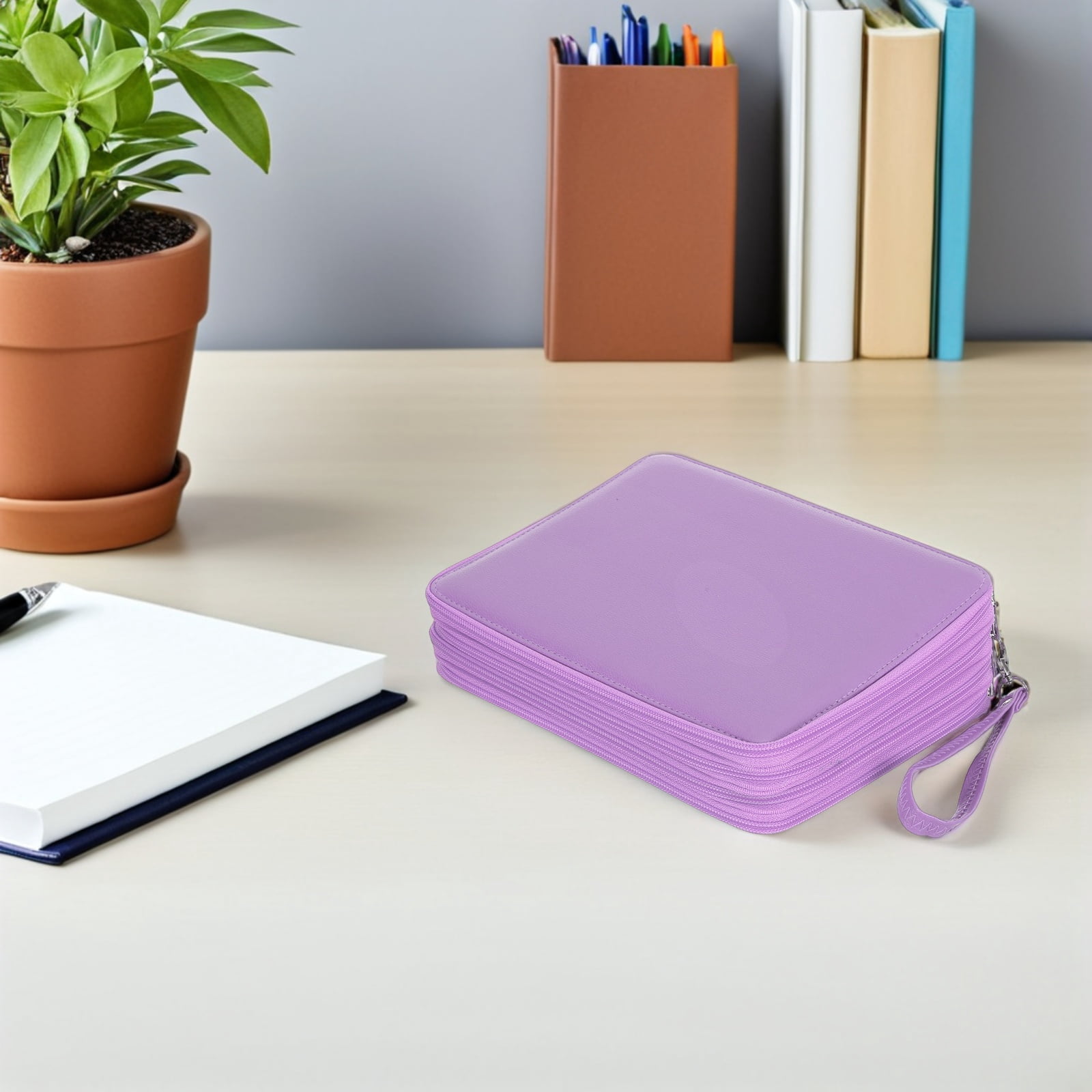 OUNONA Large Capacity Pencil Case with Multi-Layer Zipper Compartments for Pens, Markers, and Stationery Storage
