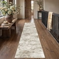 thumbnail image 3 of BERTHMEER 2.6'x10' Long Runner Rugs for Hallway Kitchen Bedroom Bathroom Entryway Entrance Abstract Modern Contemporary Washable Non Slip Runner Rugs, Beige, 3 of 5