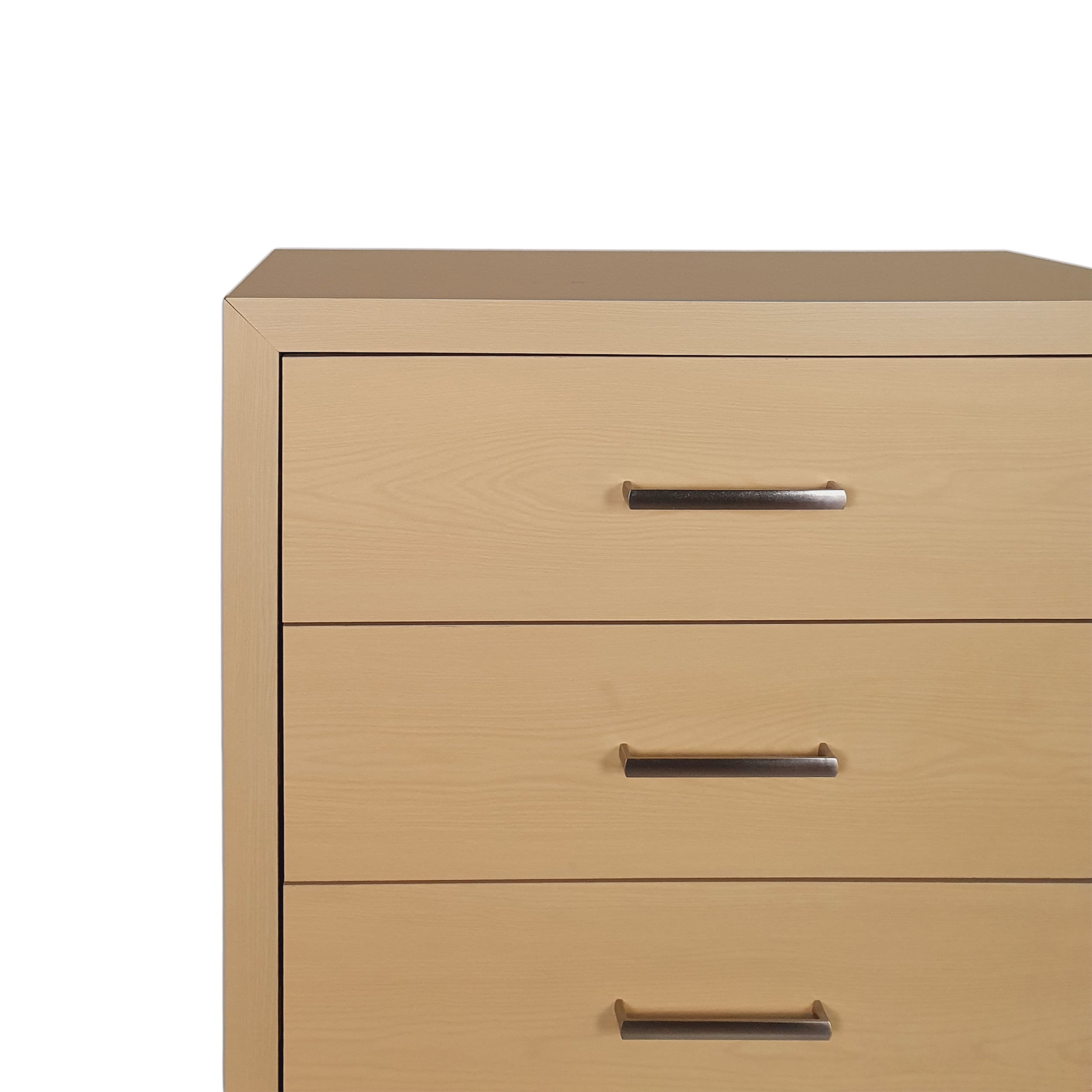 Noble House Cayuga Faux Wood 5 Drawer Dresser, Natural and Black