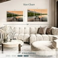 thumbnail image 4 of Elephant Stock Lake Ontario Dock At Sunset Wall Art - Horizontal Multi Panel Canvas - Living Room Wall Decor - Nature Multi Panel - Orange And Gray Decor - 45" x 28", 4 of 8