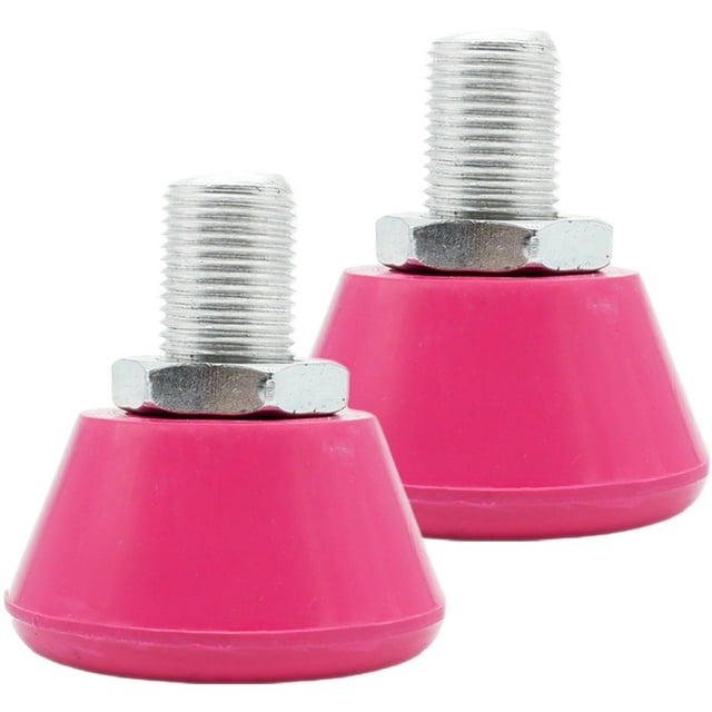 UPGRATOR 1 Paire de Butées d'Orteil pour Patins à Roulettes Noir Rose Caoutchouc Acier Inoxydable Hauteur Réglable Outils de Frein Usage Intérieur Extérieur