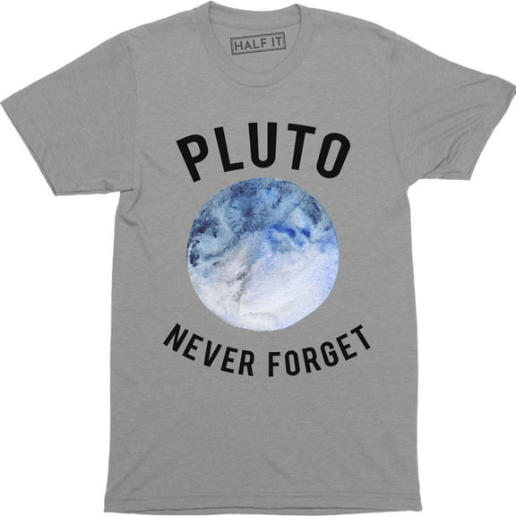 Pluto Never Forget Funny Space Science Planet Vintage Men's T-Shirt