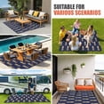 thumbnail image 4 of Pineapple Outdoor Rug for Patio/Deck/Porch, Non-Slip Large Area Rug 5 x 7 Ft, Yellow Fruit Navy Blue Summer Tropical Indoor Outdoor Rugs Washable Area Rugs, Reversible Camping Rug Carpet Runner, 4 of 8