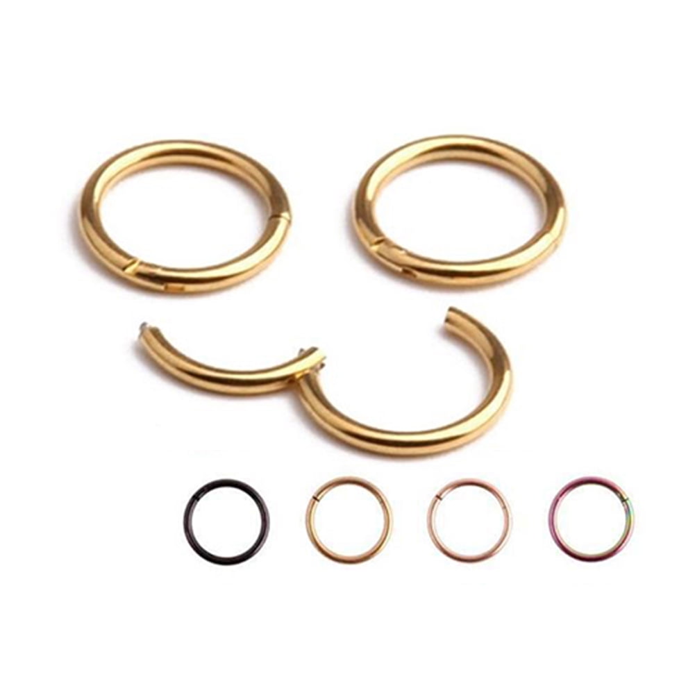 14mm Bull Nose Ring Hoop 10 Gauge Septum Ring Black Septum Jewelry Septum  Clicker 10g Earrings Surgical Steel Conch Earrings Hoop Lobe Earrings For  Women Men Nose Piercing Jewelry : Amazon.ca: Clothing,