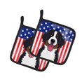 thumbnail image 1 of ""Caroline'S Treasures Par De Agarraderas Para Ollas Con Bandera Estadounidense Y Perro De Montaña Bernés Bb2167Pthd 7.5Hx7.5W Multicolor"", 1 of 1