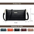 thumbnail image 5 of Fashion Women's Messenger Bag Crocodile Pattern PU Leather Lightweight Crossbody Bag Shoulder Bags, 5 of 7