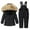 Black, variant on Kids 2-Piece Snowsuit Toddler Winter Wear Down Jacket Ski Jacket & 𝐒now Bib Pants Baby Boys Girls Ski Suit