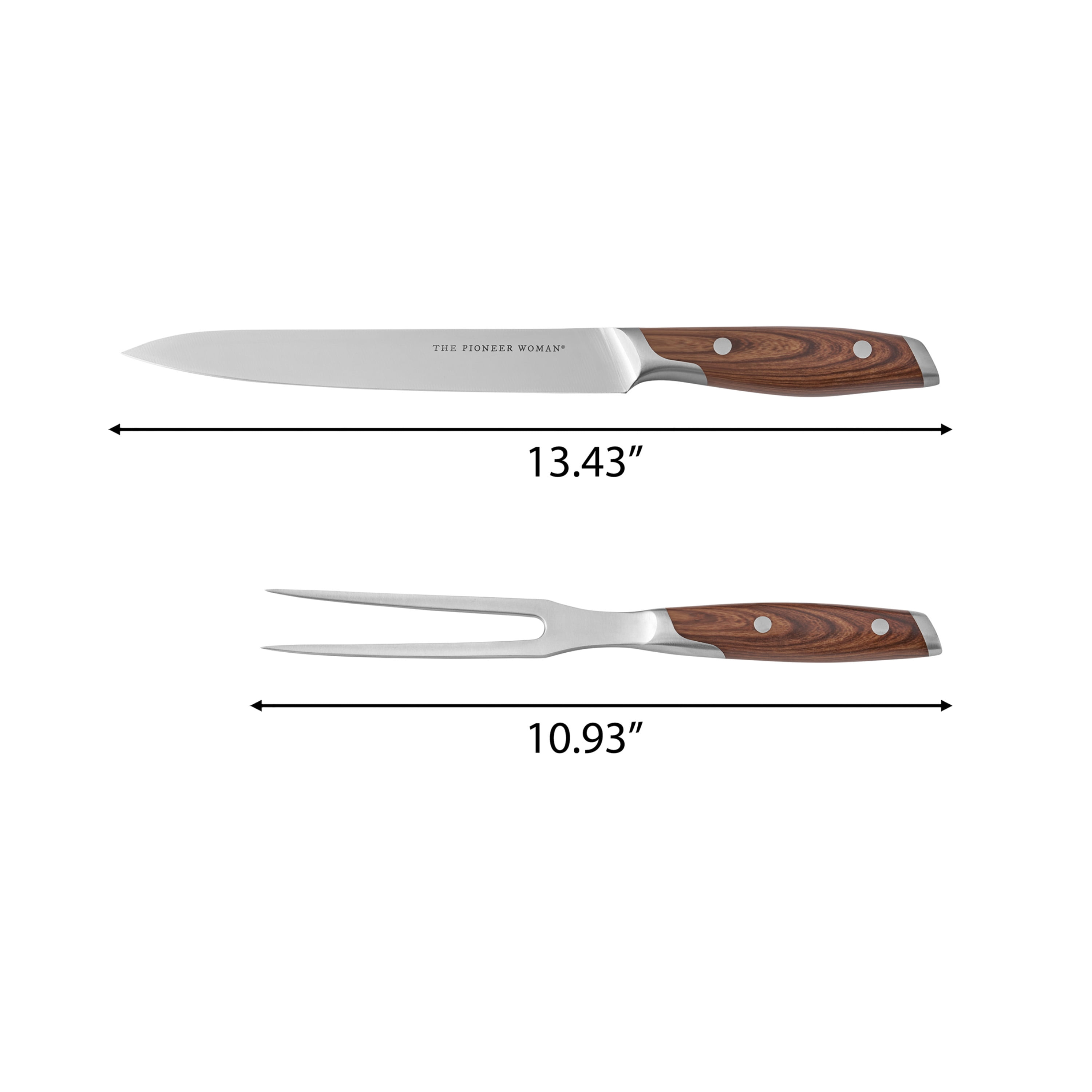 The Pioneer Woman 2 Pieces Stainless Steel Carving Set