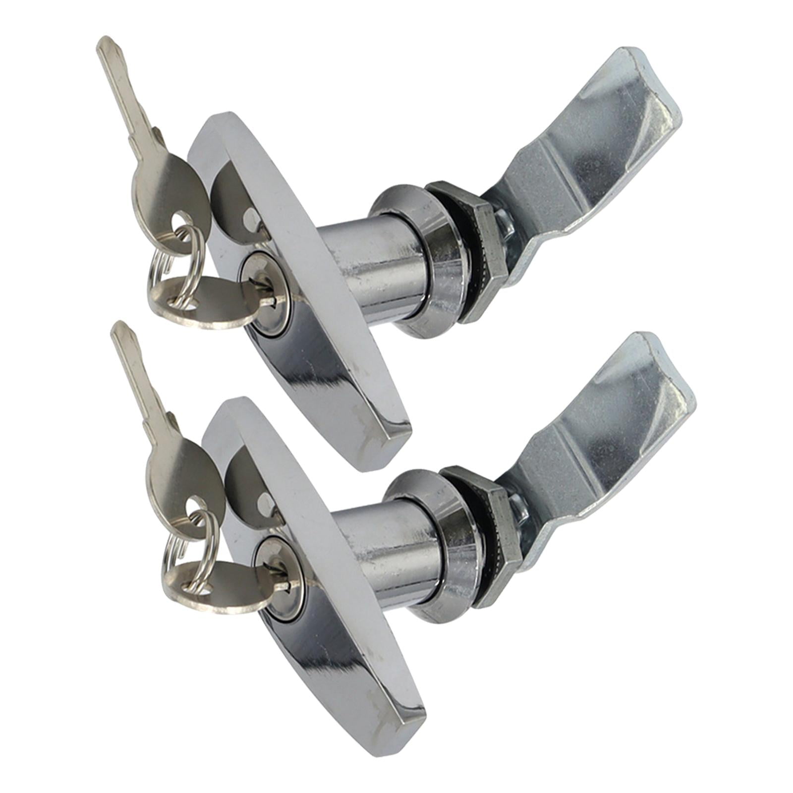handle With Keys Zinc Alloy Distribution Cabinet Rust T Handle Keyed Lock Industrial Cabinet Accessories - 2Pcs