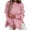 Pink, variant on Utoimkio Women's Knit Split Sweaters Long Sleeve Crewneck Loose Pullover Sweaters Solid Knitted Outwear Jumper Tops