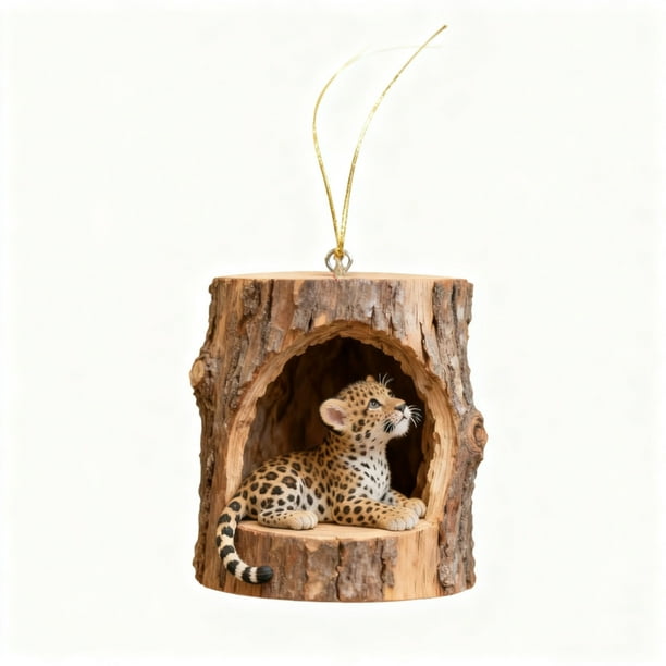 Adornos navideños de animales del bosque | Decoraciones colgantes de acrílico para el árbol | Bonita decoración navideña para la familia