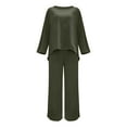 thumbnail image 3 of Cathalem Pantsuit for Women Pants Business Office Suit Set,Green XL, 3 of 4
