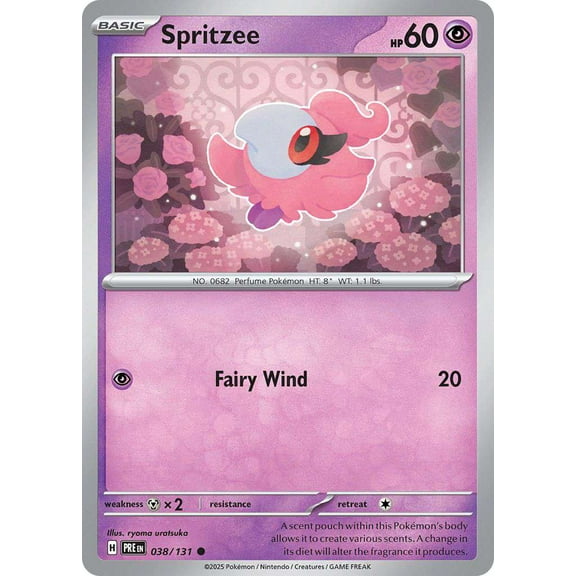 Pokemon Prismatic Evolutions Common Spritzee #38