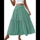 thumbnail image 2 of Falda Midi de Cintura Alta Elástica para Mujer, Informal, de Verano, , con Volantes, Estampado Floral, Corte A. Flores L, 2 of 8