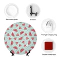 thumbnail image 4 of Yiaed Watermelon Print Bone China Decorative Plate Ceramic Dinner Plates Art Crafts with Display Stand-10in, 4 of 6