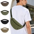 thumbnail image 1 of Lekihaqq Canvas Sling Bag For Men Crossbody Chest Pack Multi Pocket Adjustable Strap Waist Pack Lightweight Shoulder Bag Casual Travel Outdoor Daypack Black, 1 of 7