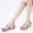 thumbnail image 6 of Womens Wedge Sandals Flip-Flops Comfortable Arch Support Massage Particle Platform Shoes, 6 of 6
