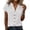 White, variant on GERsome Womens T-Shirts Button Down V-Neck Short Sleeve Shirts Casual Work Blouses Summer Tops with Pockets,White,Size L