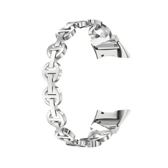 Stainless Steel Smartwatch Bands Rhinestones Strap for Charge 5 Women Men