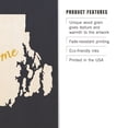 thumbnail image 3 of Rhode Island, Home State, White on Gray Birch Wood Wall Sign (6x9 Rustic Home Decor, Ready to Hang Art), 3 of 5