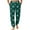 Dark Green, variant on Wutalume Men's Drawstring Pocket Cuffed Casual Pants with Holiday Christmas Print, Warm Home Sleep Pants for Lounge and Leisure Time,Army Green L