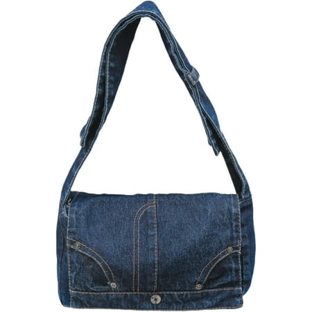 CoCoMangos Denim Shoulder Bag for Women Satchels Large Crossbody Handbag Jean Casual Tote Purse