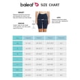 thumbnail image 5 of BALEAF Biker Shorts Women Yoga Gym Workout Spandex Athletic Running Volleyball Tummy Control Compression with Pockets 8" Heather Blue M, 5 of 5